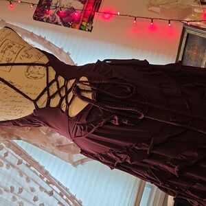 Hooded Lace-Up Back Steampunk Fairy Dress